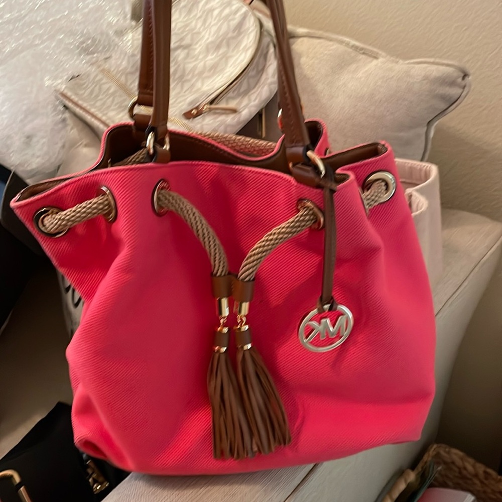 Michael kors large gathered tote